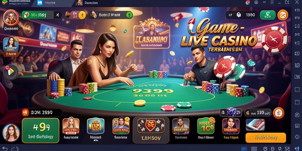 Screenshot dari gameplay seru Live Casino di 9399.