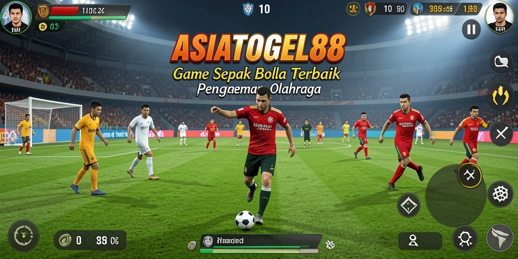 Tampilan gameplay ASIATOGEL88 dengan grafik sepak bola yang memukau.