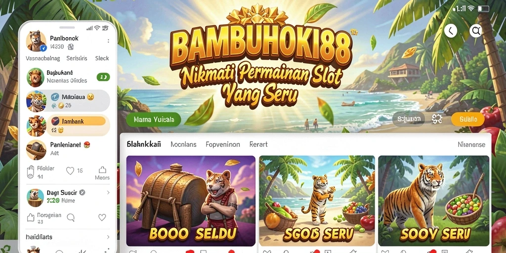 Tampilan permainan Slot BAMBUHOKI88 yang menarik dan mengasyikkan.
