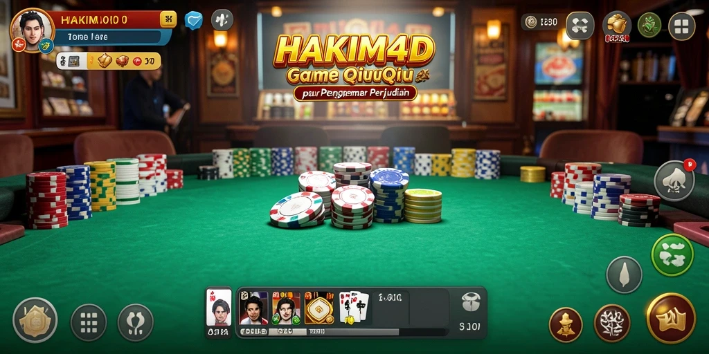 Screenshot gameplay HAKIM4D menunjukkan suasana QiuQiu yang mendebarkan.