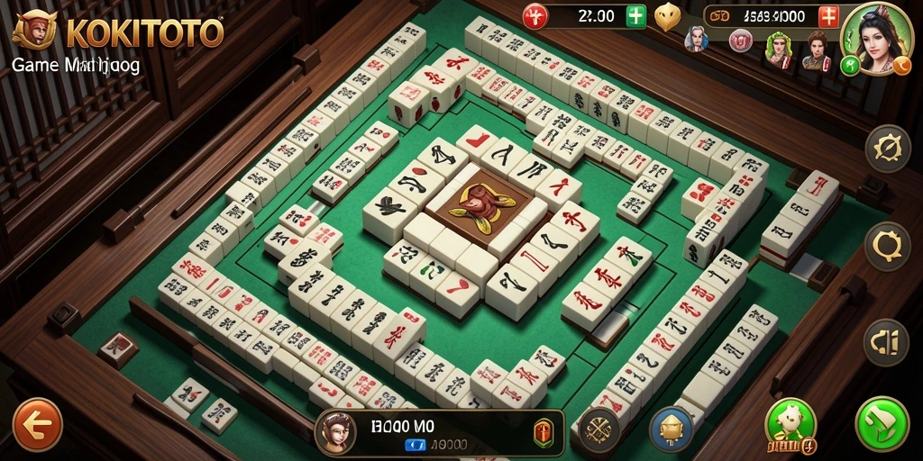 Screenshot gameplay KOKITOTO menampilkan momen seru bermain Mahjong.