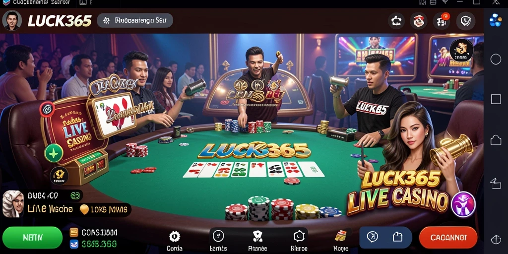 Menampilkan dealer langsung yang ramah dalam permainan Live Casino.