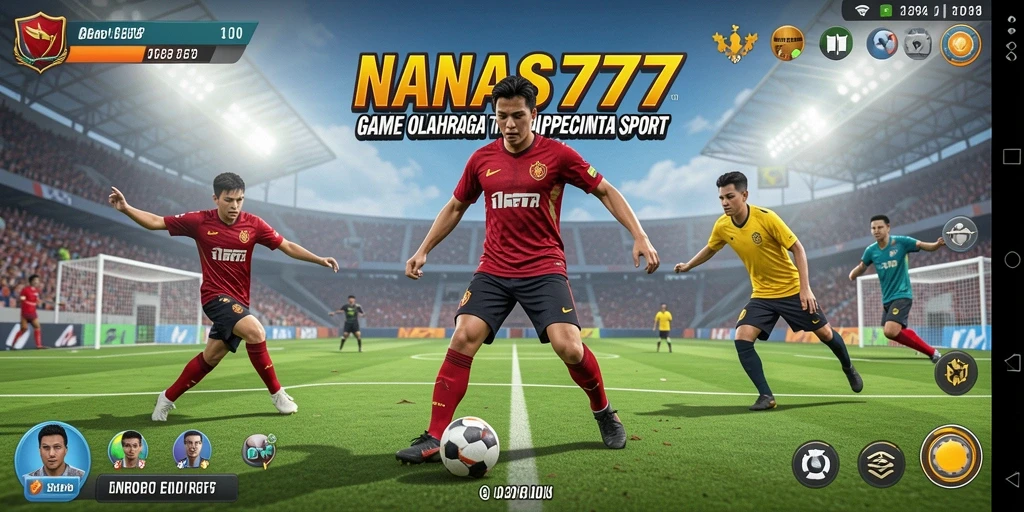 Screenshot gameplay NANAS777 dengan aksi olahraga yang mendebarkan.