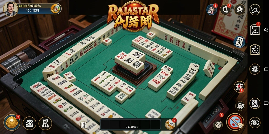 Tampilan gameplay RAJASTAR yang mendebarkan dalam permainan Mahjong.