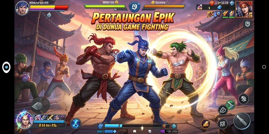 Tampilan gameplay Fighting yang intens dan memukau.